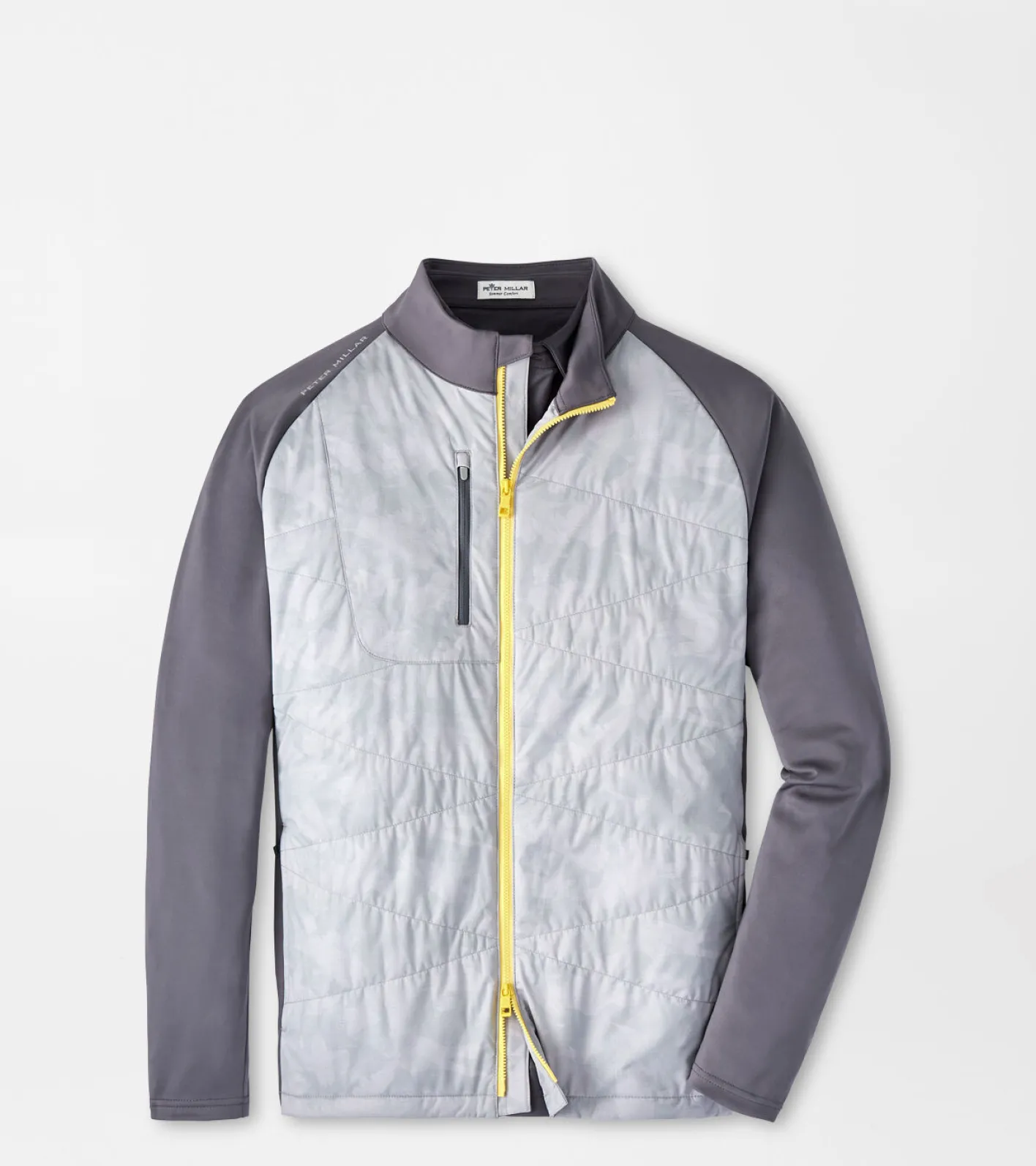 New Peter Millar Merge Camo Hybrid Jacket GALE GREY/IRON