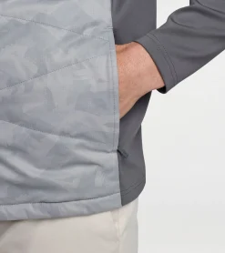 New Peter Millar Merge Camo Hybrid Jacket GALE GREY/IRON