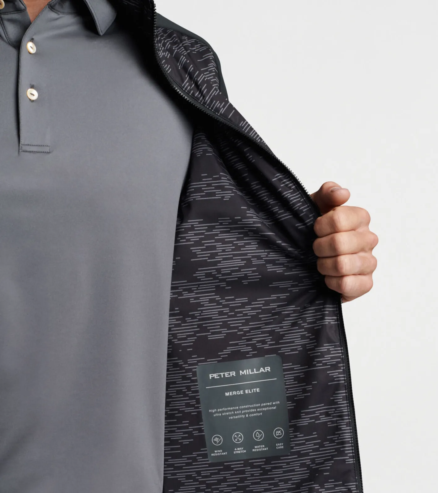 Fashion Peter Millar Merge Elite Hybrid Jacket Black