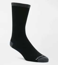 New Peter Millar Merino Crew Sock Black