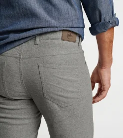 New Peter Millar Mountainside Flannel Five-Pocket Pant Atlantic Blue