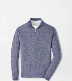 Clearance Peter Millar Nevis Twisted Quarter-Zip Atlantic Blue