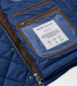Discount Peter Millar Norfolk Quilted Bomber Atlantic Blue