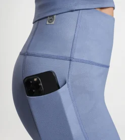 Fashion Peter Millar Nova Performance Embossed 7/8 Legging BLUE HERON