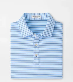Hot Peter Millar Olson Performance Jersey Polo BONDI BLUE