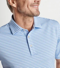 Hot Peter Millar Olson Performance Jersey Polo BONDI BLUE