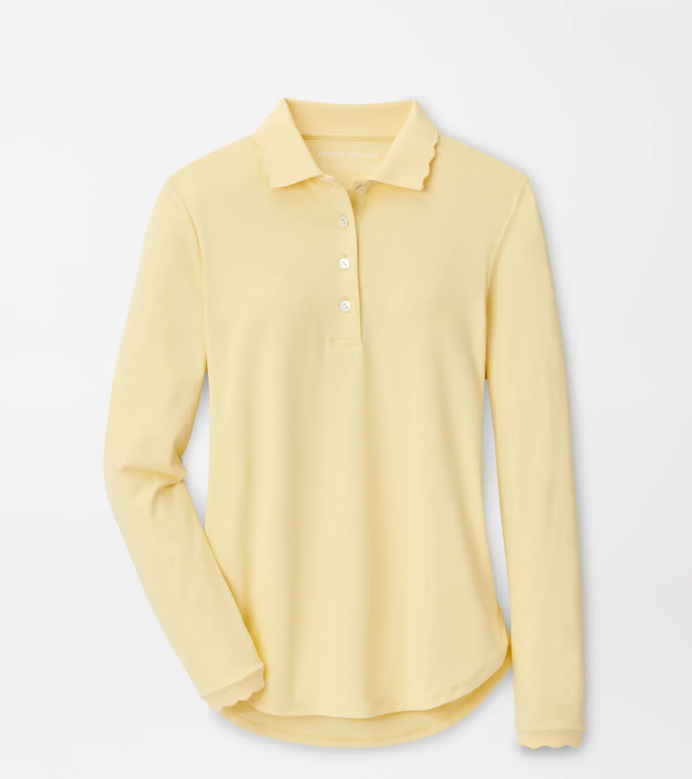 Hot Peter Millar Opal Long-Sleeve Stretch Jersey Polo MORNING SUN