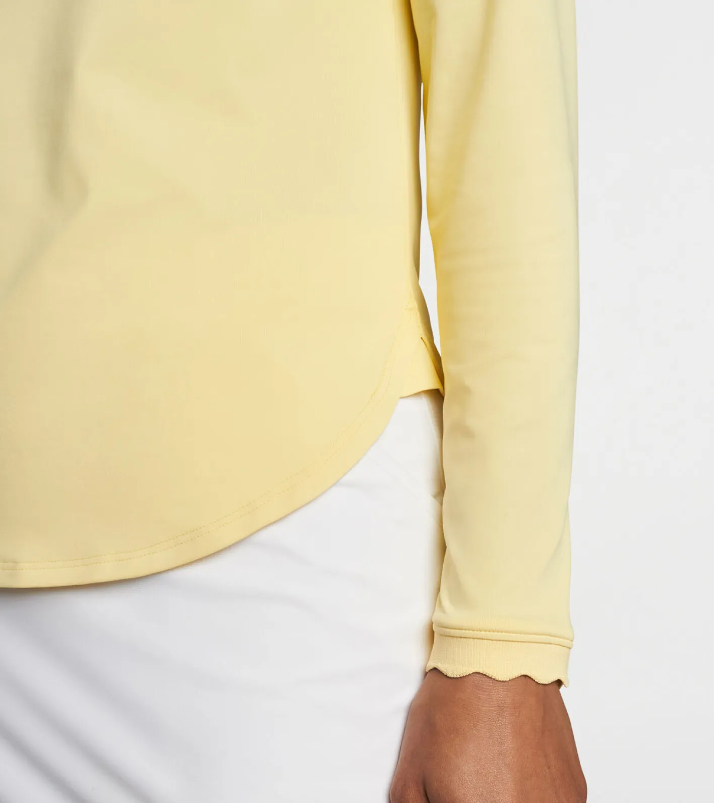 Hot Peter Millar Opal Long-Sleeve Stretch Jersey Polo MORNING SUN