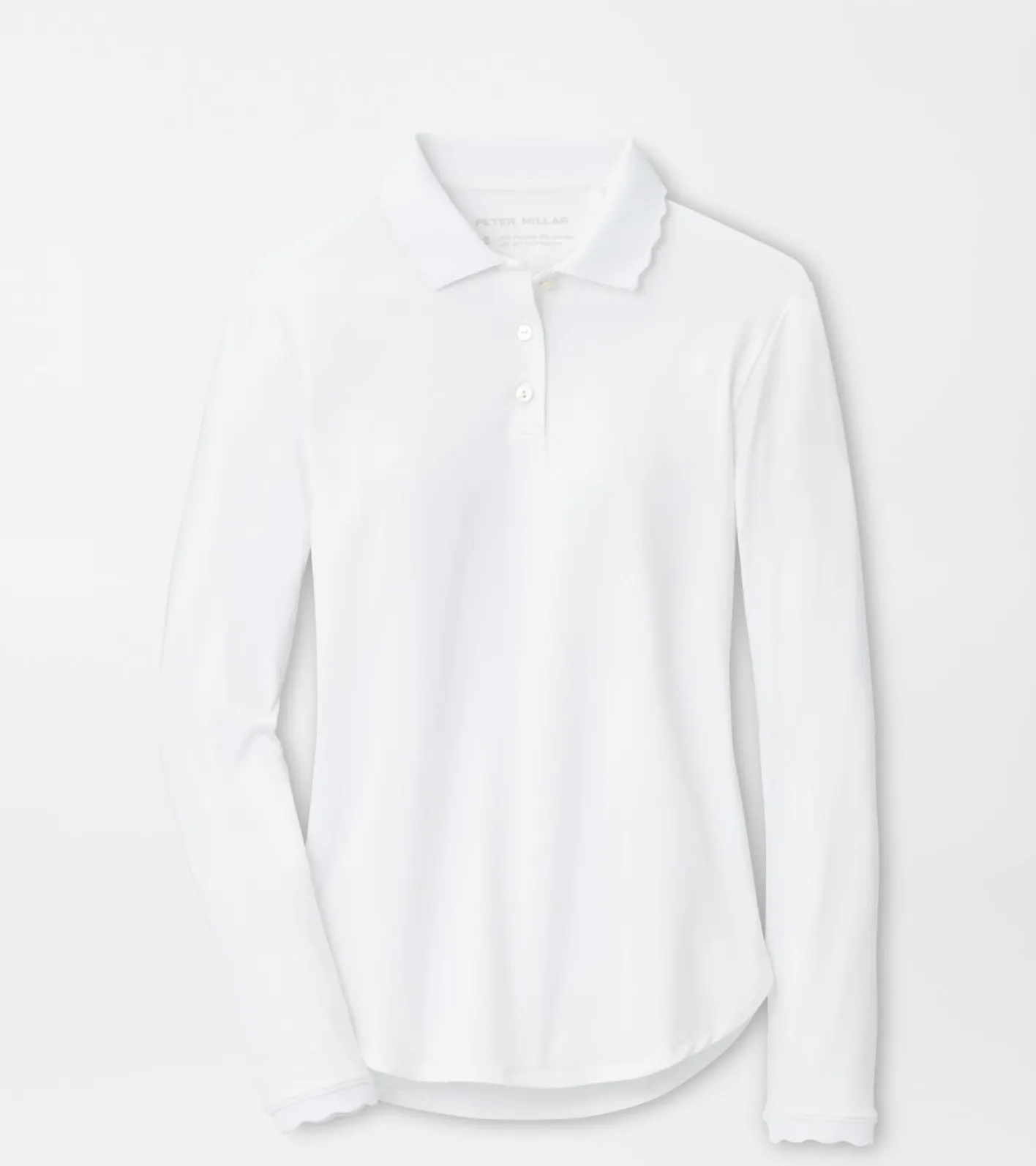 Fashion Peter Millar Opal Long-Sleeve Stretch Jersey Polo White
