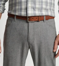 New Peter Millar Pebble Bison Belt Cognac