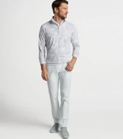 Discount Peter Millar Perth Tip The Crown Performance Quarter-Zip British Grey