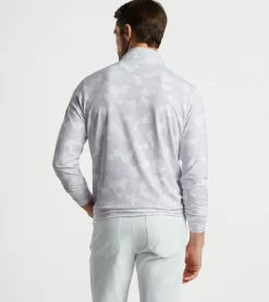 Discount Peter Millar Perth Tip The Crown Performance Quarter-Zip British Grey