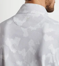 Discount Peter Millar Perth Tip The Crown Performance Quarter-Zip British Grey