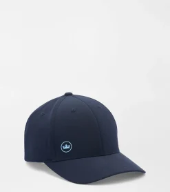 Best Peter Millar Off-Set Crown Performance Hat Navy