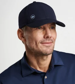 Best Peter Millar Off-Set Crown Performance Hat Navy
