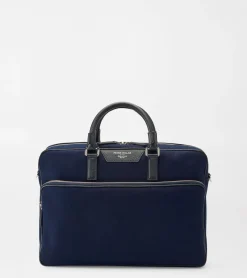 Sale Peter Millar X Serapian Briefcase Navy