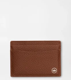 New Peter Millar X Serapian Card Case Cognac
