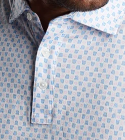 New Peter Millar Pilot Mill Sip And Slice Short-Sleeve Polo Palmer Pink