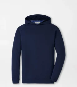 Discount Peter Millar Pine Youth Performance Hoodie Navy