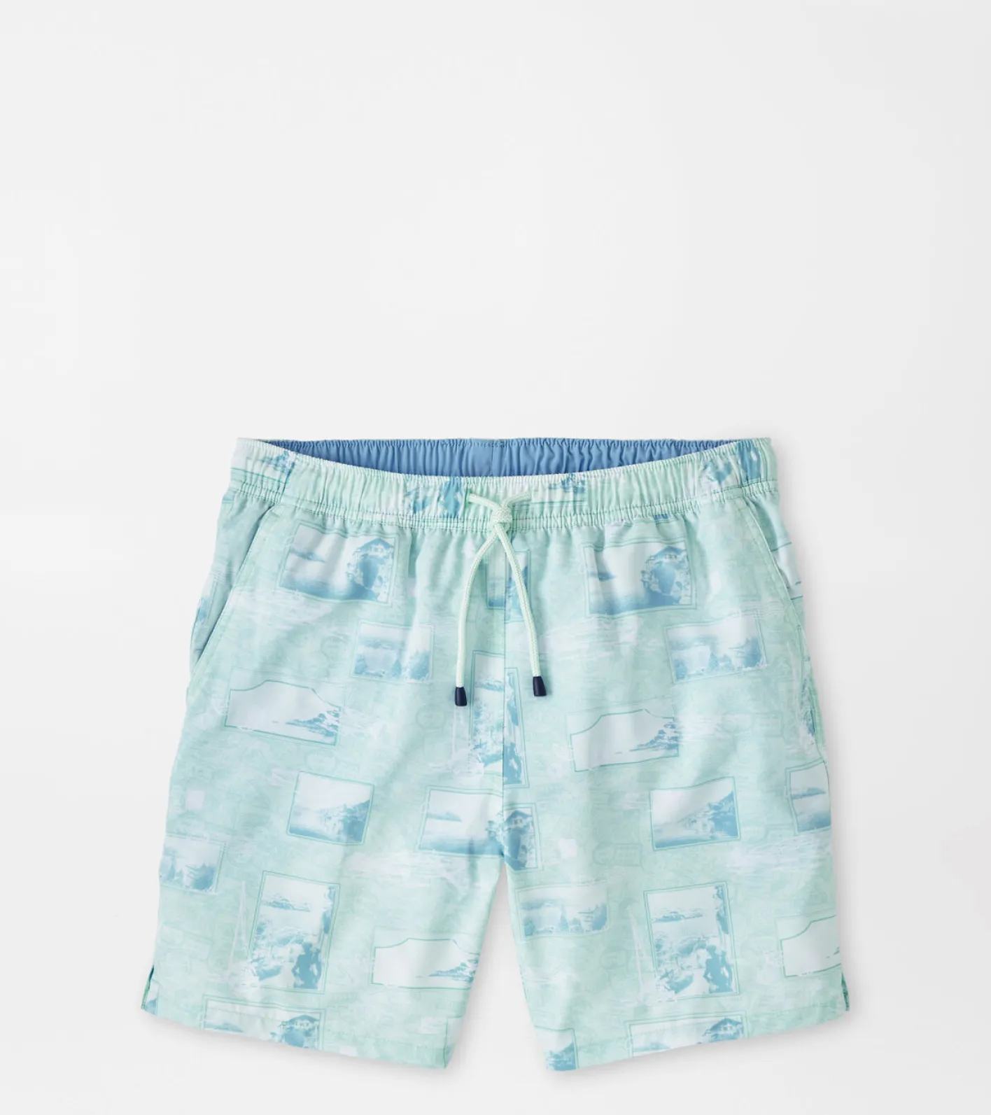 Sale Peter Millar Postcards From Italy Swim Trunk CAPRI BREEZE