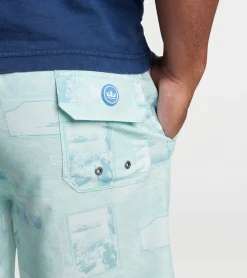 Sale Peter Millar Postcards From Italy Swim Trunk CAPRI BREEZE