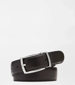 Fashion Peter Millar Reversible Leather Belt Black/Brown