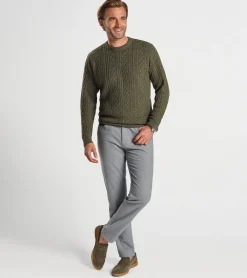 Best Peter Millar Ridge Cable Crew JUNIPER