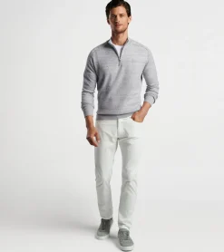 Hot Peter Millar Rockport Quarter-Zip Sweater British Grey