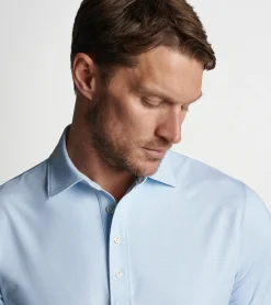 Outlet Peter Millar Ross Performance Jersey Polo White