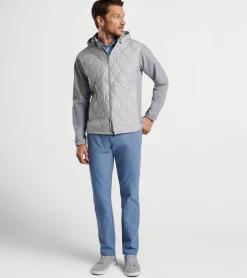 Clearance Peter Millar Rush Hooded Jacket BRITISH GREY/GALE GREY