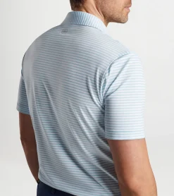 Fashion Peter Millar Sawyer Performance Jersey Polo Cirrus Blue