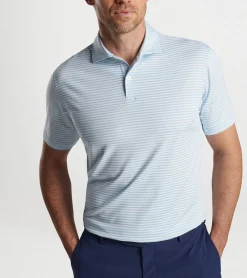 Fashion Peter Millar Sawyer Performance Jersey Polo Cirrus Blue