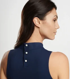 Outlet Peter Millar Scottie Mock Neck Shell Navy