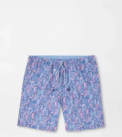 Fashion Peter Millar Seahorse Paisley Swim Trunk MARITIME