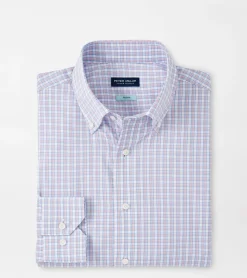 New Peter Millar Seawell Cotton Sport Shirt PEACH BLOOM