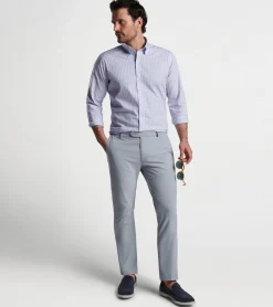 New Peter Millar Seawell Cotton Sport Shirt PEACH BLOOM