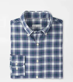 Sale Peter Millar Seymour Cotton Sport Shirt Navy