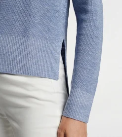 Fashion Peter Millar Seymour Shaker Stitch Cardigan BLUE HERON