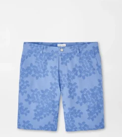 Fashion Peter Millar Shackleford Abstract Floral Performance Hybrid Short BONDI BLUE