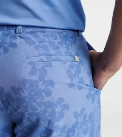 Fashion Peter Millar Shackleford Abstract Floral Performance Hybrid Short BONDI BLUE