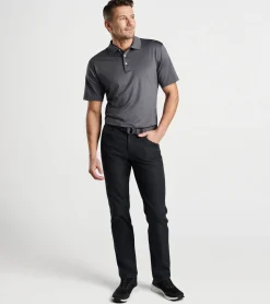 Hot Peter Millar Solid Performance Jersey Polo Knit-Collar Iron