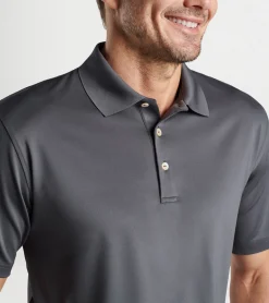 Hot Peter Millar Solid Performance Jersey Polo Knit-Collar Iron