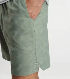 New Peter Millar Swift Camo Performance Short SAGE FOG