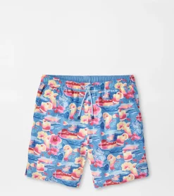 Sale Peter Millar Tequila Sunrise Swim Trunk Infinity