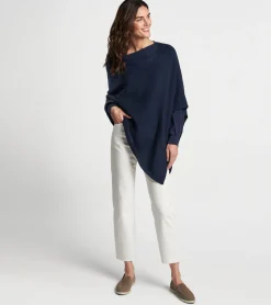 New Peter Millar The Essential Cashmere Poncho Camel