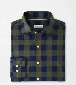 Outlet Peter Millar Thorp Cotton Sport Shirt JUNIPER