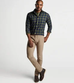 Outlet Peter Millar Thorp Cotton Sport Shirt JUNIPER