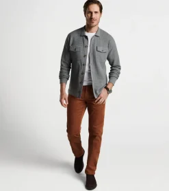 Sale Peter Millar Trenton Sweater Shirt Gale Grey