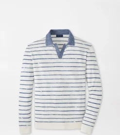 Clearance Peter Millar Trieste Riviera Collar Sweater Regatta Blue
