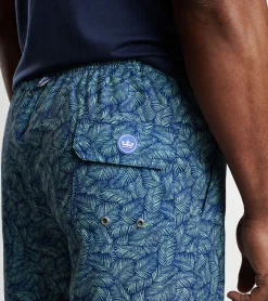 Clearance Peter Millar Tropical Shade Swim Trunk Summer Meadow